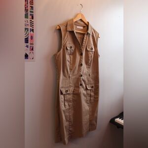 Liz Claiborne Tan Button Down Dress, 14
